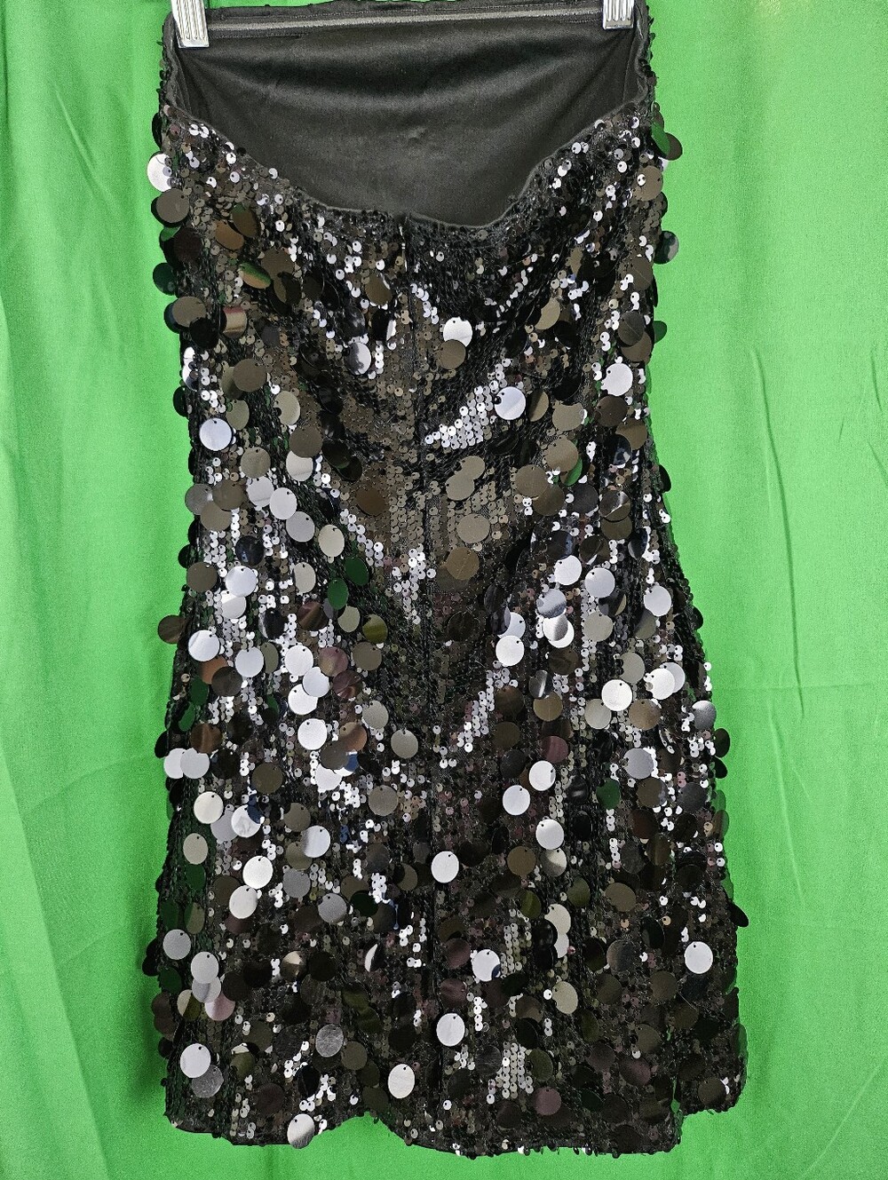 Strapless Black Sequin Mini Dress by - Picture 7 of 7